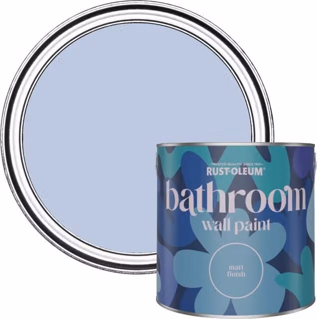 Rust-Oleum Blue Water-Resistant Bathroom Wall and Ceiling Paint, Matt, 2.5 l – 1