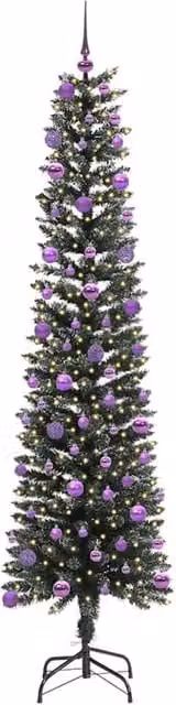 Berkfield Home Elegant Green Artificial Christmas Tree with 300 LEDs, W/D/H: 58 x 58 x 210 cm