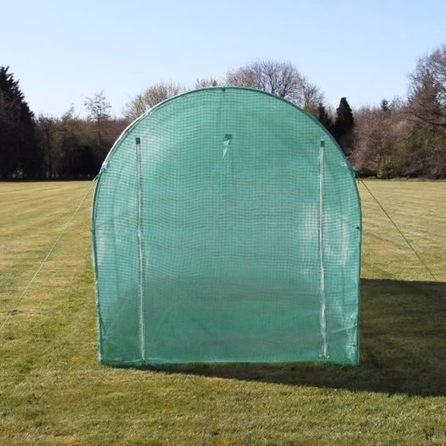 Monstershop Green Plastic Polytunnel with Window for Vegetable Gardens W/D/H: 2.5 x 2.0 x 2.0 m