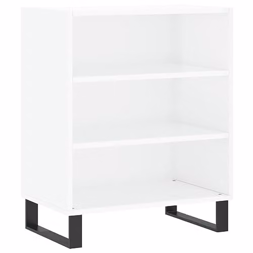 vidaXL Modern Glossy White Sideboard in Engineered Wood W/D/H: 57 x 35 x 70 cm