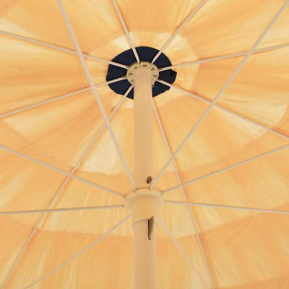 Berkfield Home Hawaii Style Beach Umbrella in Beige and Sand with Polyester Canopy and Steel Frame, Diameter: 240 cm – 2