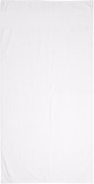 Towel City White Cotton Printable Border Bath Towel with Hanging Loop W: 70 cm, H: 140 cm