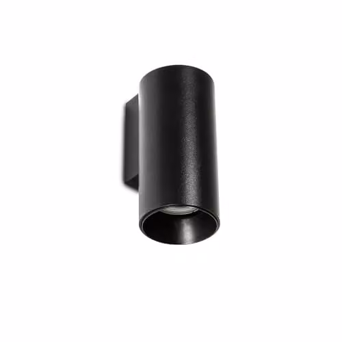 Faro Barcelona Stan Black Cylinder Wall Downlight with GU10 Socket
