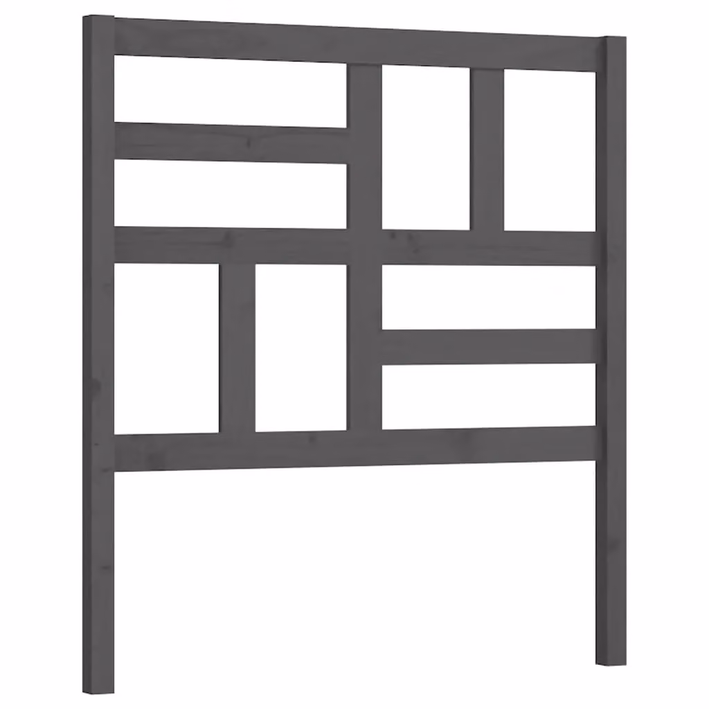 Berkfield Home Grey Rustic Solid Pine Bed Headboard W/D/H: 81 x 4 x 104 cm – 2
