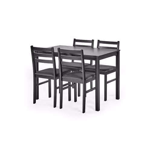 Julian Bowen Keats Black Rectangular Dining Table and 4 Chair Set – 2