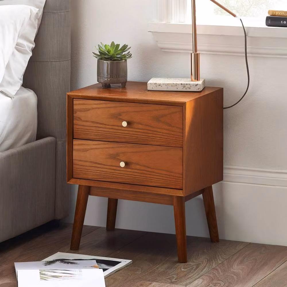 Cheshire Premium Calder 2 Drawer Bedside Unit in Brown – 2