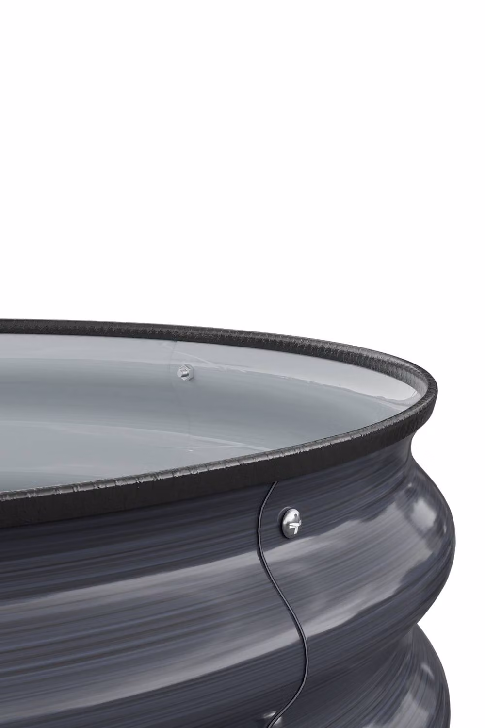 Living and Home Round Metal Raised Garden Bed in Grey, W/D/H: 60 x 60 x 30 cm – 4