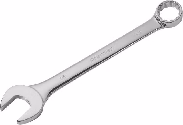 Loops 46mm Extra Large Combination Spanner, Chrome Vanadium Steel, Silver and Multicolour