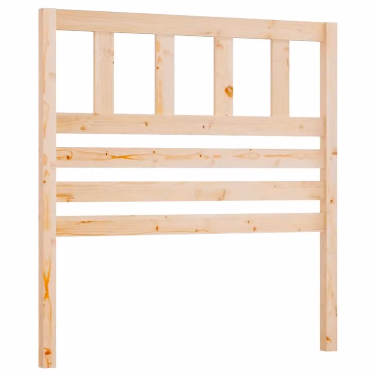 Berkfield Home Rustic Solid Wood Pine Bed Headboard, Brown, W/D/H: 81 x 4 x 100 cm