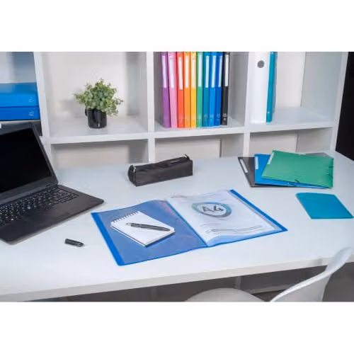 Exacompta Blue Soft Polypropylene A4 Display Book with 100 Pockets and 200 Viewing Pages – 3