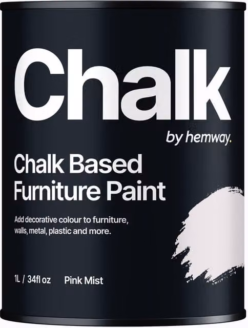 Hemway Chalk Based Furniture Paint in Pink Matt, 1L