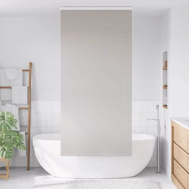 Berkfield Home Grey Opaque Shower Roller Blind with Cassette, W/H: 96 x 240 cm