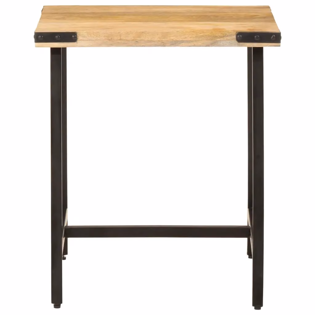 Berkfield Home Industrial Side Table in Brown Mango Wood and Iron, W/D/H: 45 x 45 x 50 cm – 2