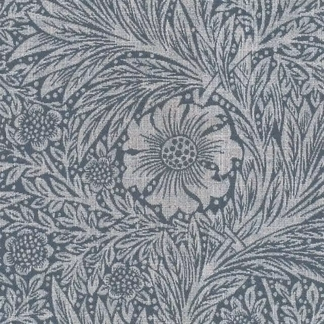 William Morris At Home Marigold Woven Floral Fabric in Yellow and Blue
