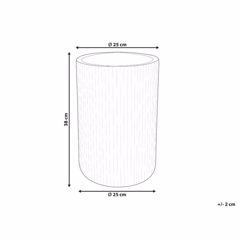 Wyld and Coco Fibre Clay Round Planter in Black, W/D/H: 25 x 25 x 38 cm – 3