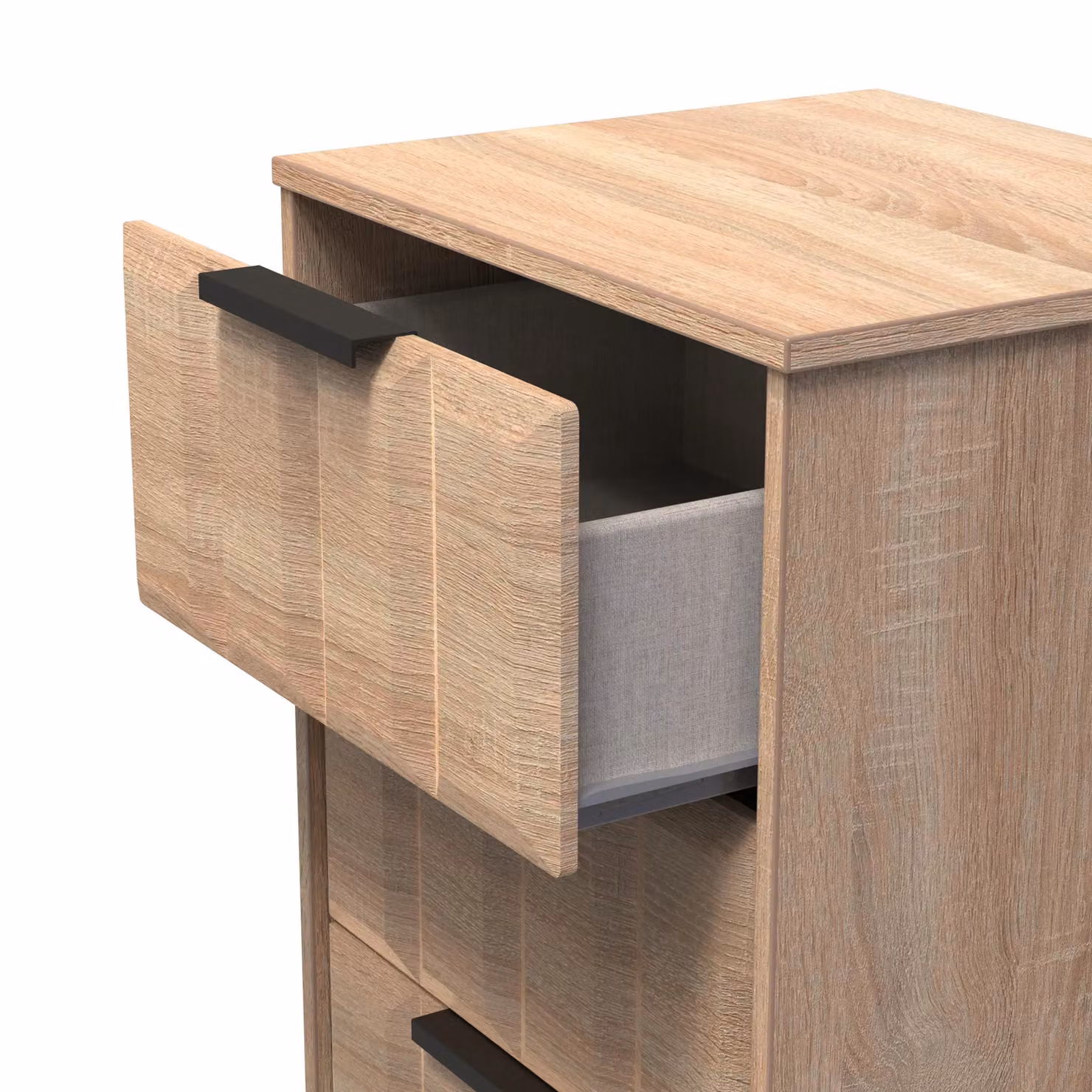 Ready Assembled 2 U Seattle 5 Drawer Tall Bedside Chest in Light Oak – 3