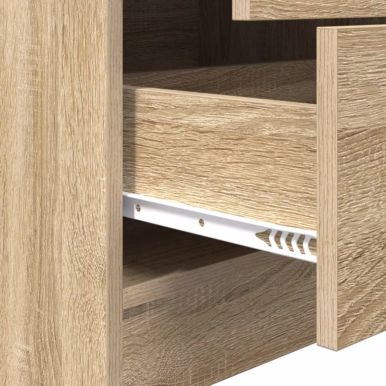 Berkfield Home Modern Writing Desk with Storage in Beige Sonoma Oak Engineered Wood – 3