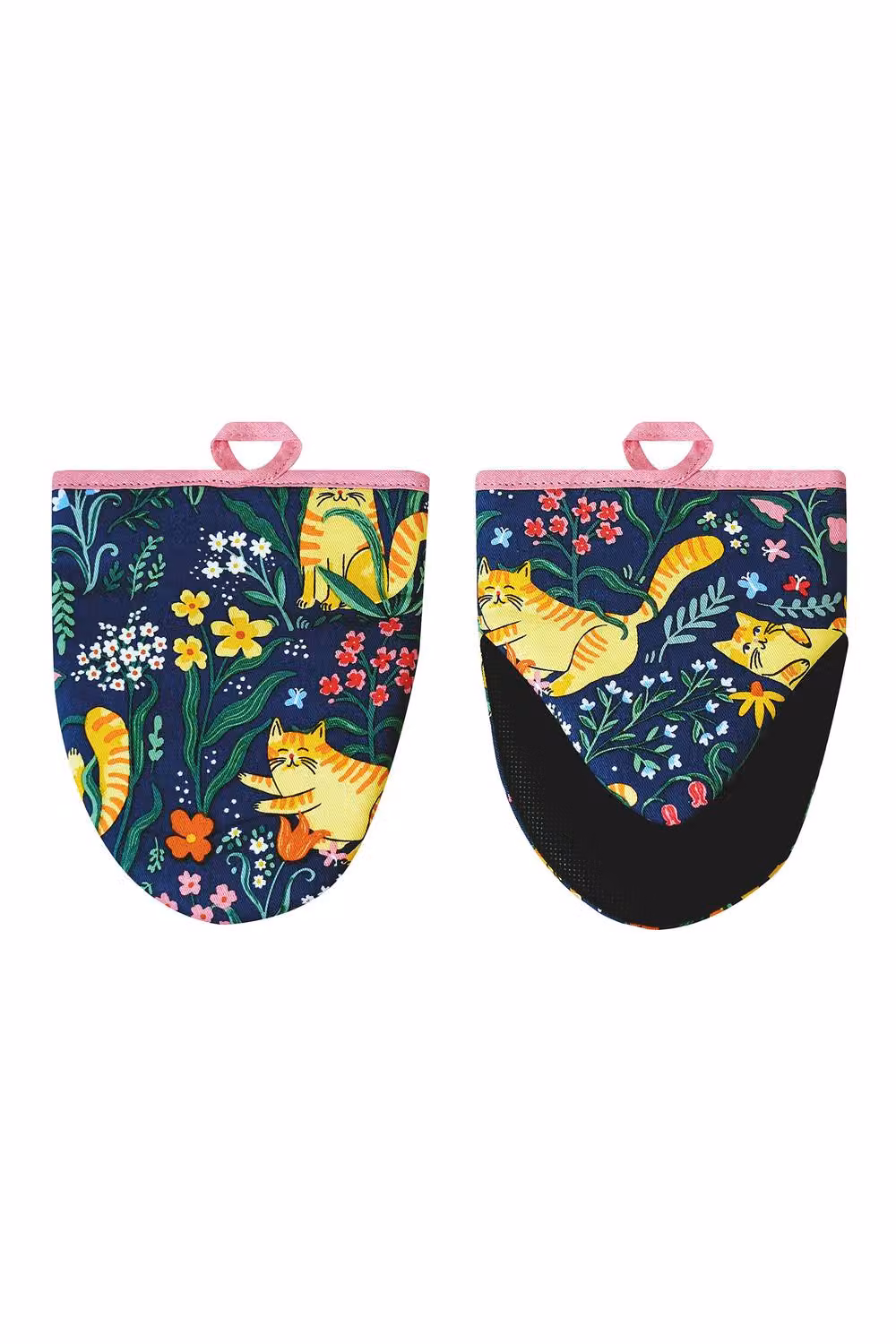 Ulster Weavers Marmalade Meadow Navy Blue Cotton Microwave Mitts Pair – 2