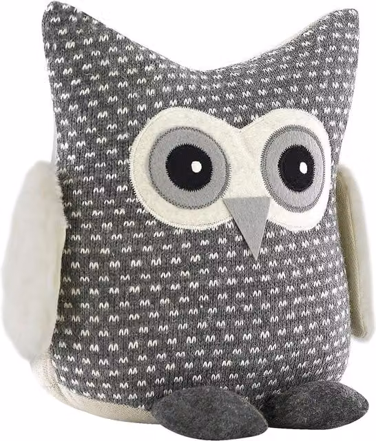 GEEZY Novelty Owl Door Stopper in Grey