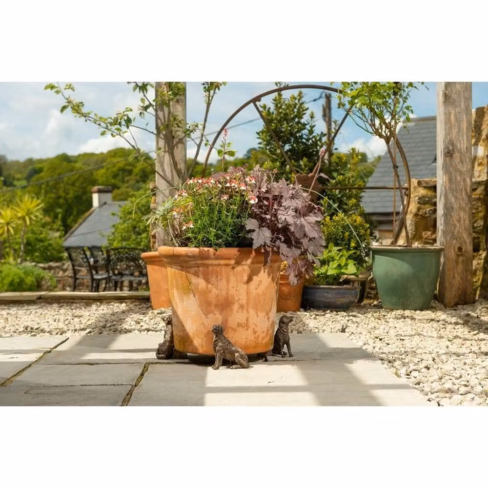 Jardinopia Retriever Animal Plant Pot Feet, Set of 3, Bronze, W8 x D7.5 x H8 cm – 3