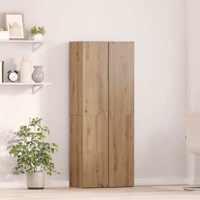 Berkfield Home Artisan Oak Highboard in Brown, W/D/H: 60 x 32 x 153 cm – 1
