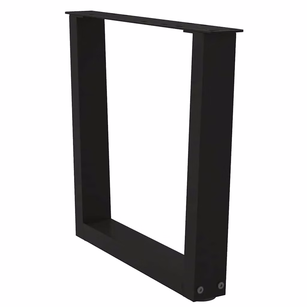 Berkfield Home V-Shape Dining Table Legs, 2 Pieces, Black Steel, H: 60 cm, W: 42-43.3 cm – 3