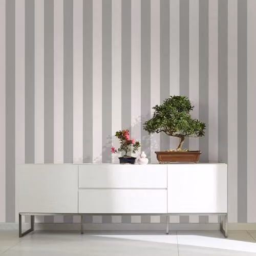 Galerie Industrial Effects Striped Non-Woven Wallpaper in White and Grey – 2