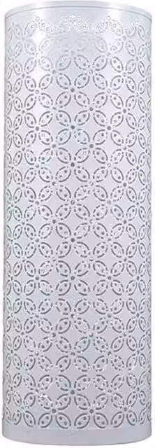 FLAVORA White Metal Umbrella Stand Rack with Drip Tray for Indoor Use, H 100 cm x W 15 cm x D 15 cm