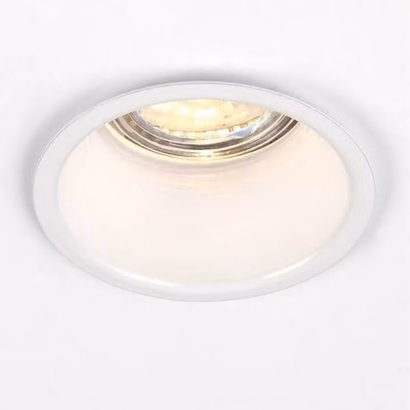 Netlighting Peake Round Recessed Downlight in Gloss White with GU10 Socket