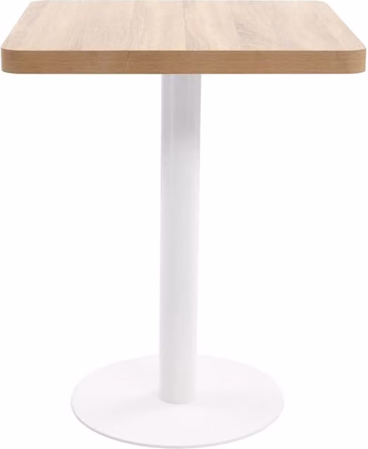 Berkfield Home Bistro Table in Light Brown, W/D: 60 x 60 cm