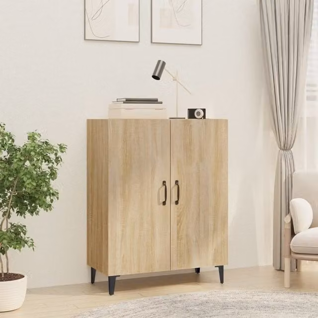 Berkfield Home Sonoma Oak Sideboard in Brown, W/D/H: 70 x 34 x 90 cm – 1