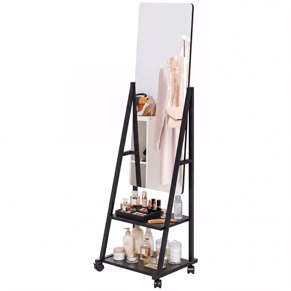 Rolipo Rectangular Full Length Mirror in Black, W: 37 cm, H: 157 cm – 2