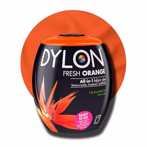 Dylon Fabric Dye Pods for Clothes and Soft Furnishings, Fresh Orange, 350g – 5