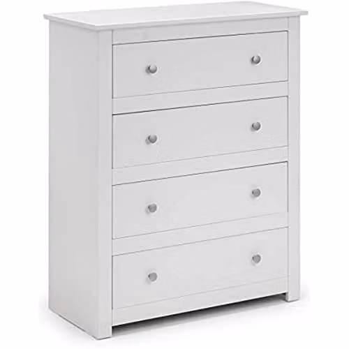 Julian Bowen Radley 4 Drawer Chest in White – 1