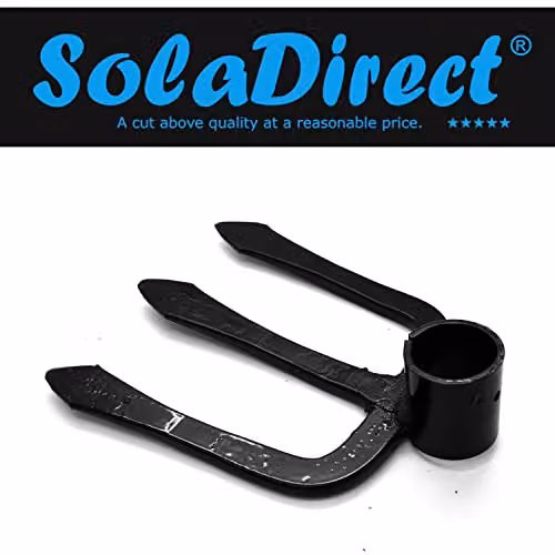 SolaDirect Dutch Hoe Cultivator Hand Fork Type 10 with 115 cm Handle, Solid Steel, Black – 3