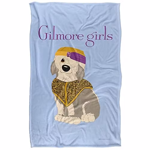 Warner Bros. Gilmore Girls Dog Logo Silky Touch Super Soft Fleece Throw Blanket, Blue, W/D/H: 91 x 147 cm