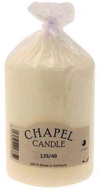 KDMD Cream Pillar Chapel Candles, Pack of 3, Height: 13.5 cm