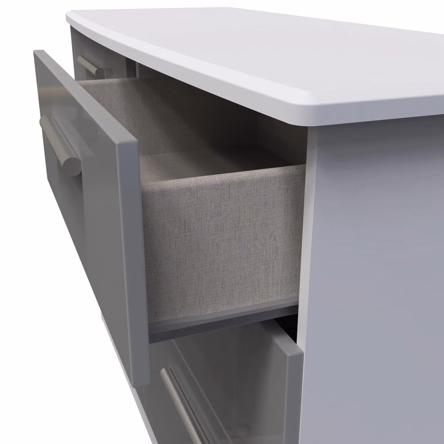 Ready Assembled 2 U Windsor 6 Drawer Wide Chest in Light Grey – 3