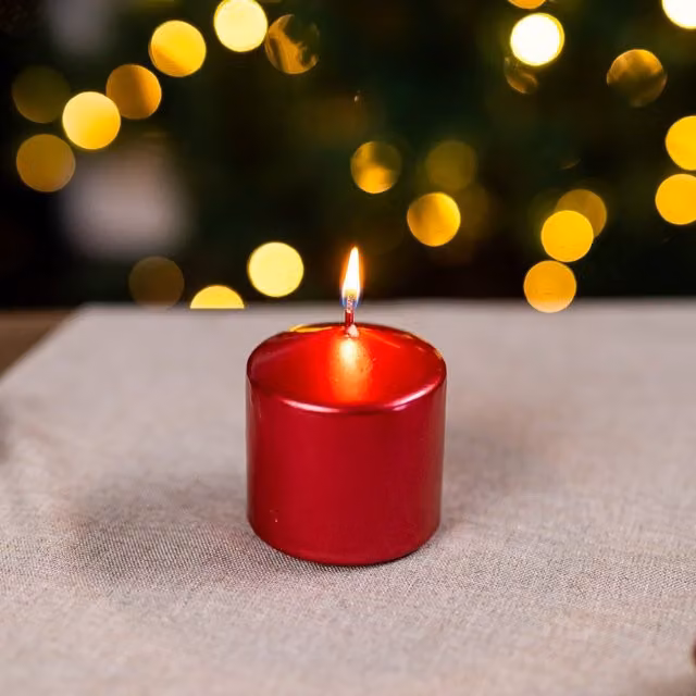 Marco Paul Red Unscented Pillar Candle