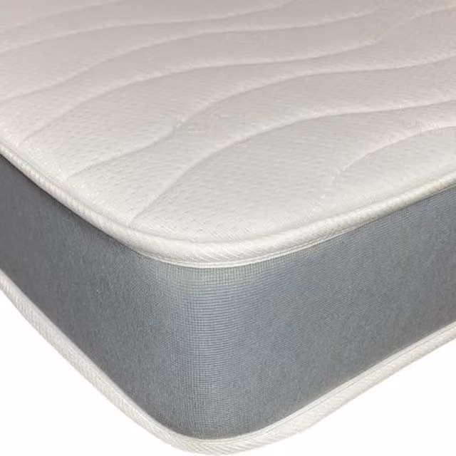 Wilson Beds Rainbow Kids Small Single Quilted Bonell Spring Mattress in Grey and White, W/D/H: 80 x 190 x 16.5 cm