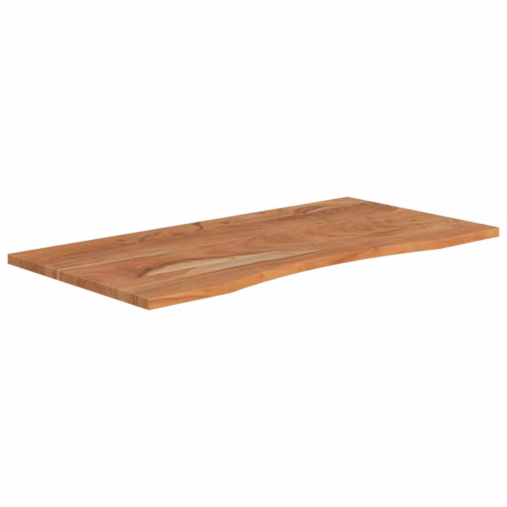 Berkfield Home Rectangular Solid Wood Acacia Desk Top in Brown, W: 110 cm, D: 60 cm, H: 2.5 cm – 3