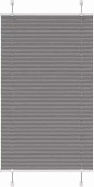 Berkfield Home Single Pleat Polyester Blind in Anthracite Grey, W: 80 cm, H: 100 cm