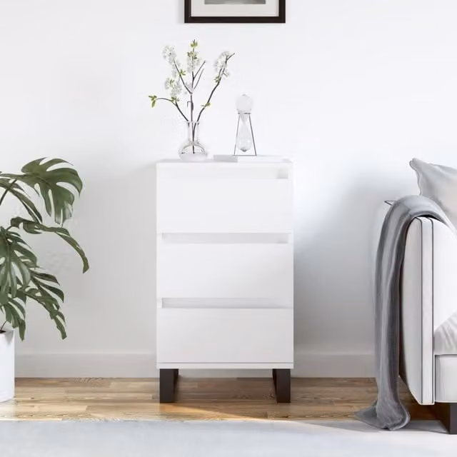 Berkfield Home Classic White Sideboard, W/D/H: 40 x 35 x 70 cm