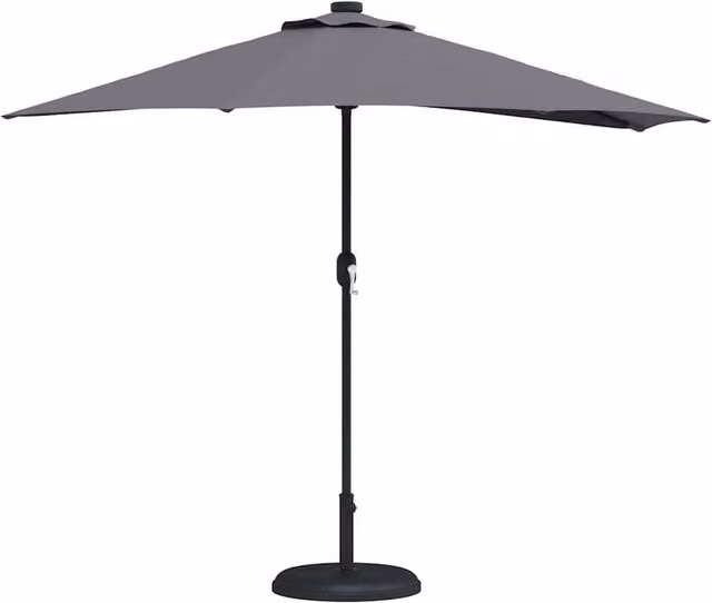 Berkfield Home Modern Large Garden Parasol in Anthracite Charcoal