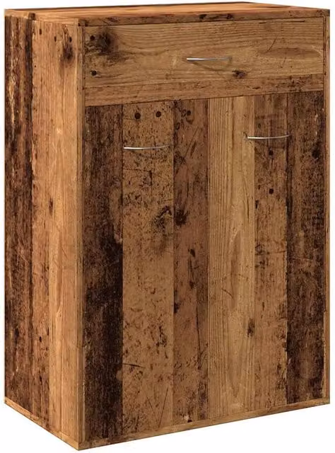 Berkfield Home Rustic Shoe Cabinet in Brown, W/D/H: 60 x 35 x 84 cm