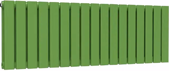 Lux Heat Double Flat Horizontal Steel Radiator in Green, W/H: 119 x 40 cm