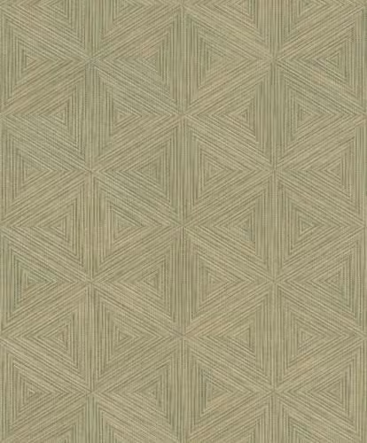 Rasch Boho Geometric Textured Green Vinyl Wallpaper for Living Rooms and Bedrooms – 1