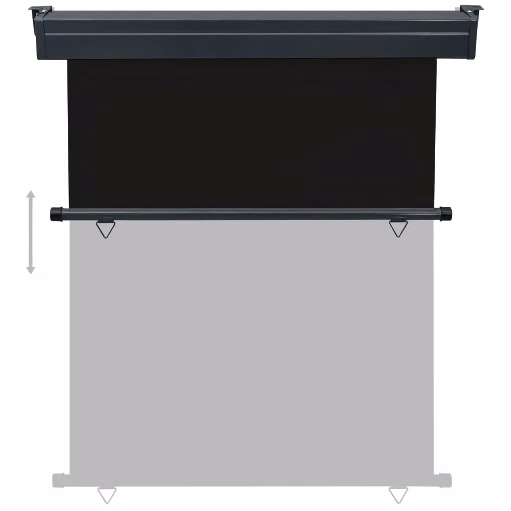 Berkfield Home Black Balcony Side Awning with Manual Pull, W/H: 140 x 250 cm – 3