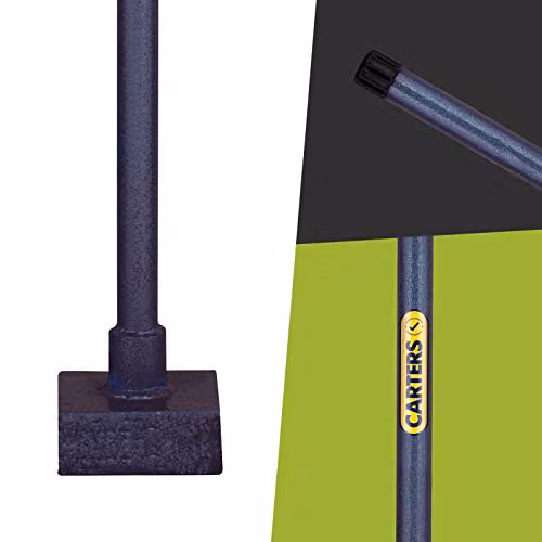 PDL Pegdev 10lb All Steel Square Tarmac Asphalt Rammer in Blue and Black with Tubular Handle – 2