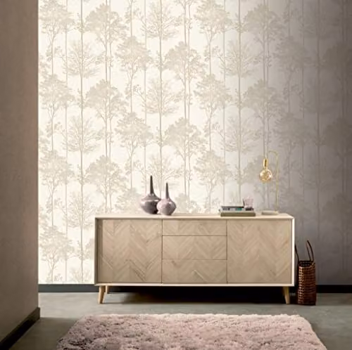 Arthouse Stardust Tree Gold Botanical Vinyl Wallpaper, W: 53 cm x L: 1005 cm – 2